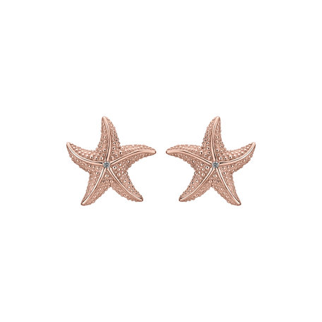 Náušnice s diamanty Glossy Starfish