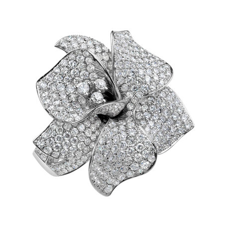 Prsten s diamanty Fantasy Flower