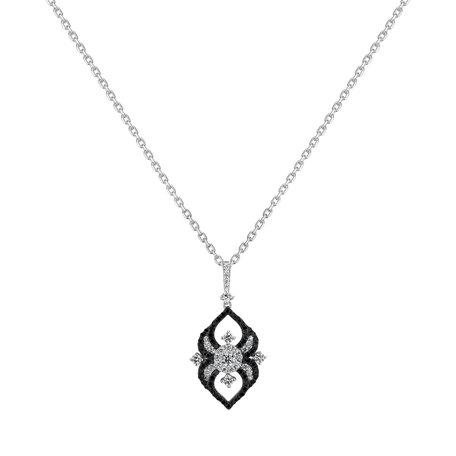 Přívěs s černými a bílými diamanty Lady Arachne