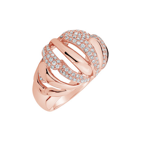 Prsten s diamanty Pink Rosemary