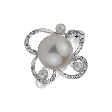 Prsten s perlou a diamanty Pearl Dream