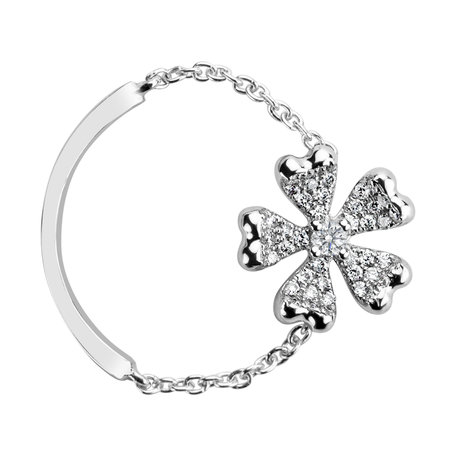 Prsten s diamanty Sparkling Flower