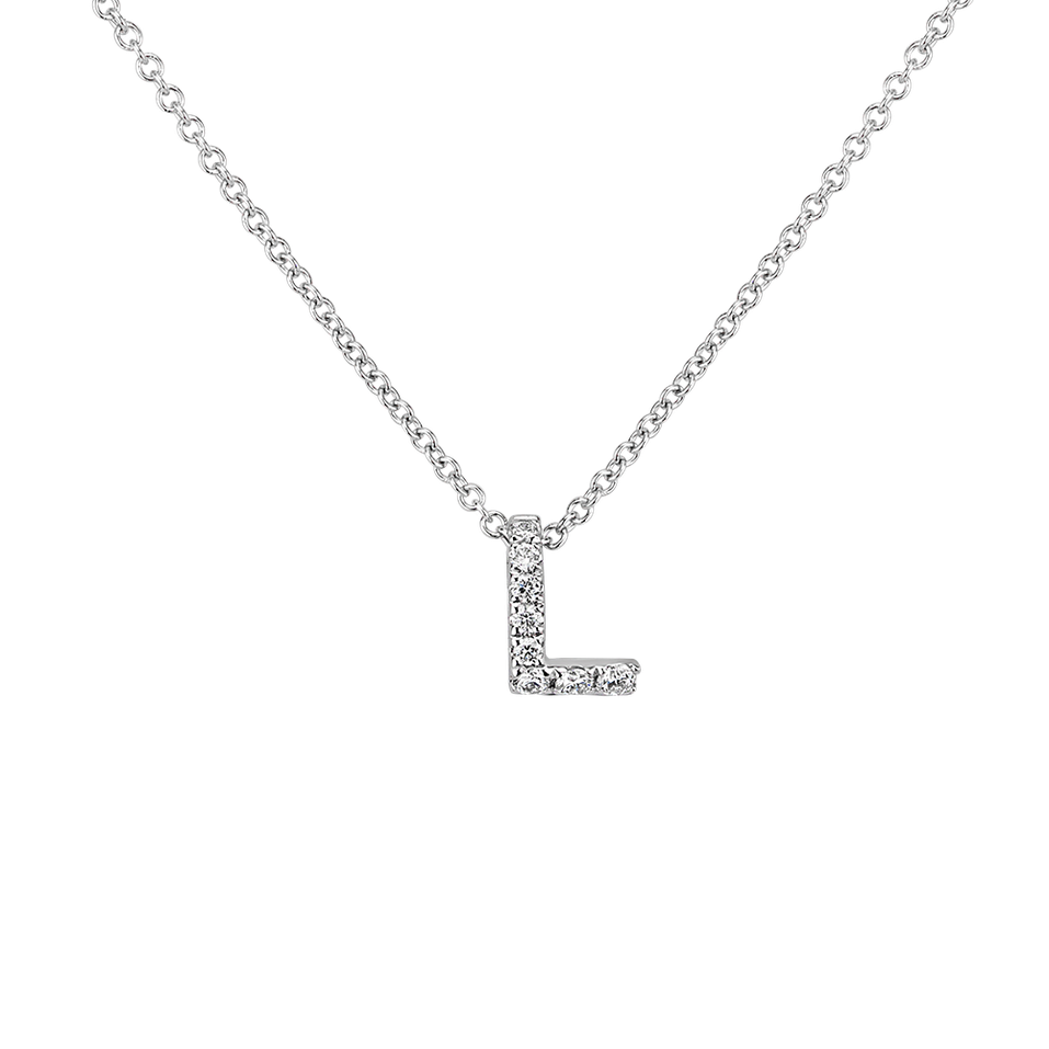 Náhrdelník s diamanty Diamond Letter