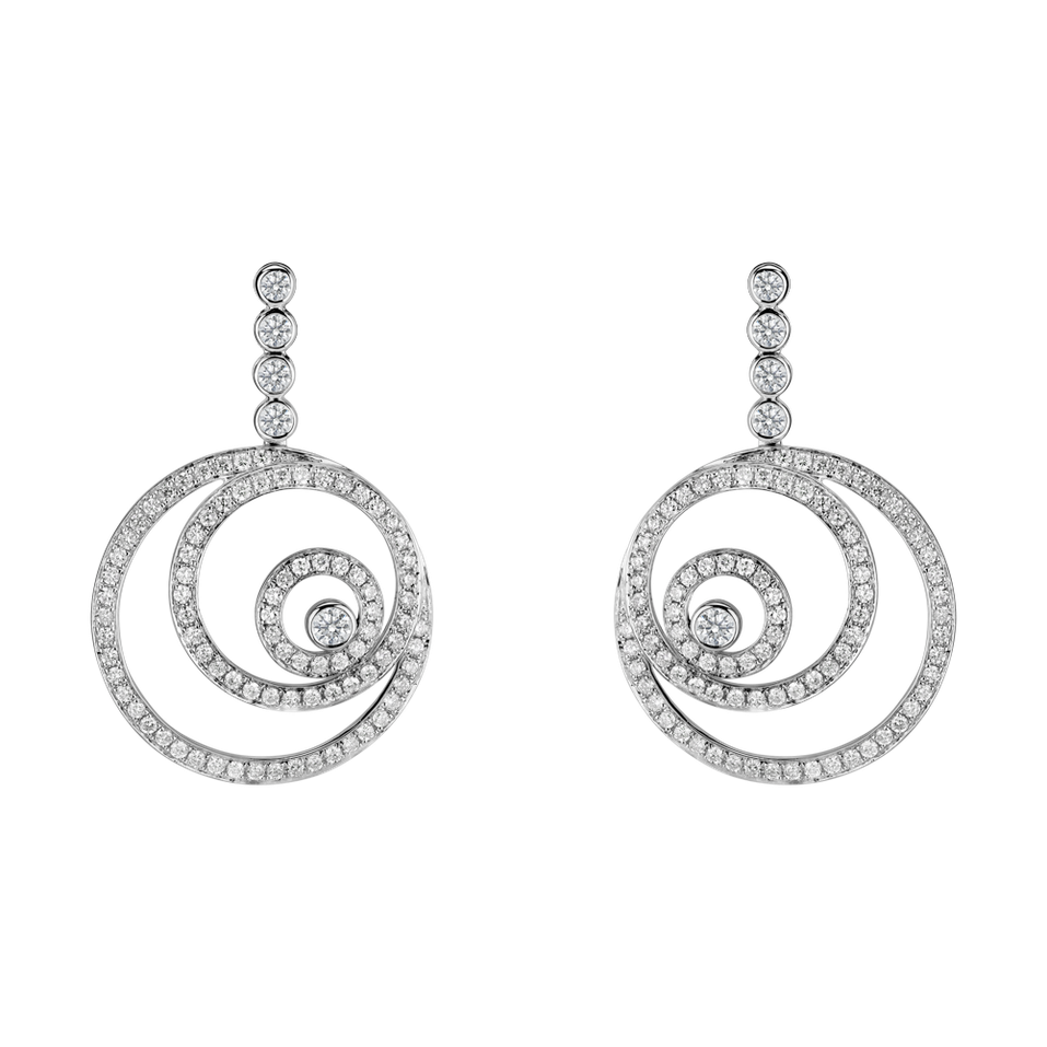 Náušnice s diamanty Noble Spiral