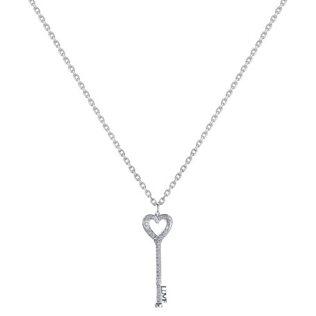 Přívěs s diamanty Heart Key