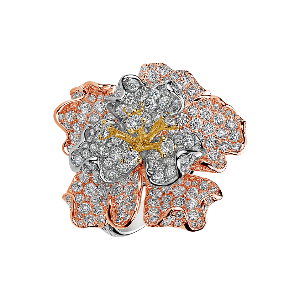 Prsten s diamanty Queen of Camellia