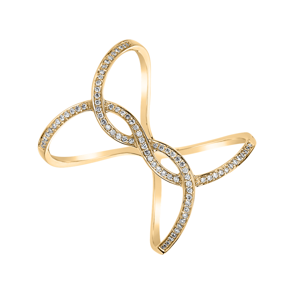 Prsten s diamanty Double Infinity