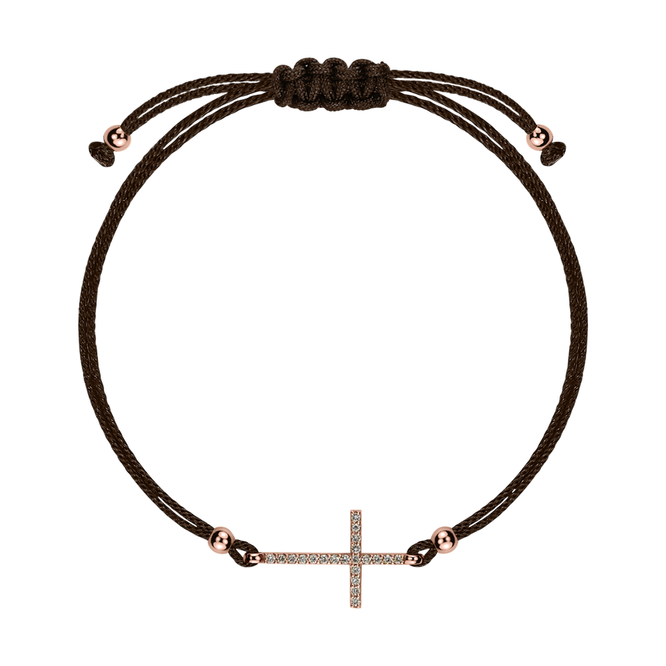 Náramek s diamanty Forever Cross