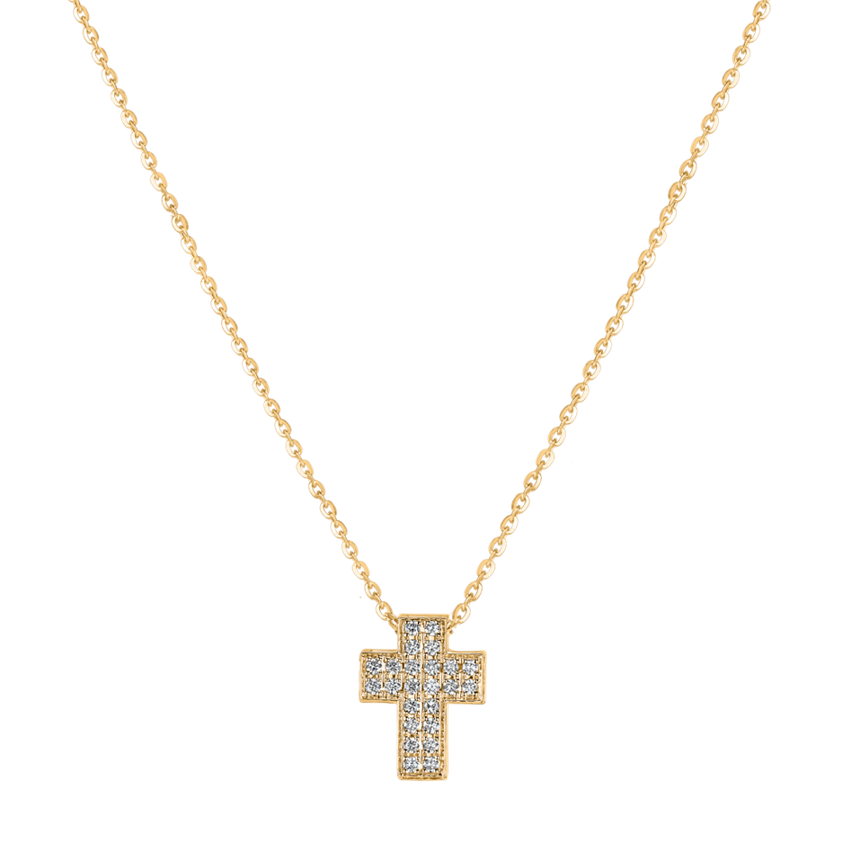 Náhrdelník s diamanty Divine Cross