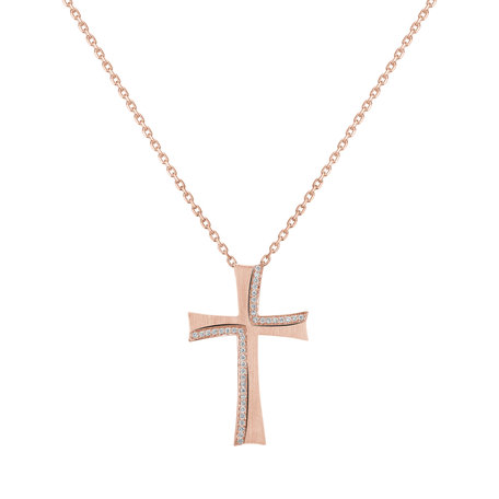 Přívěs s diamanty Rose Cross